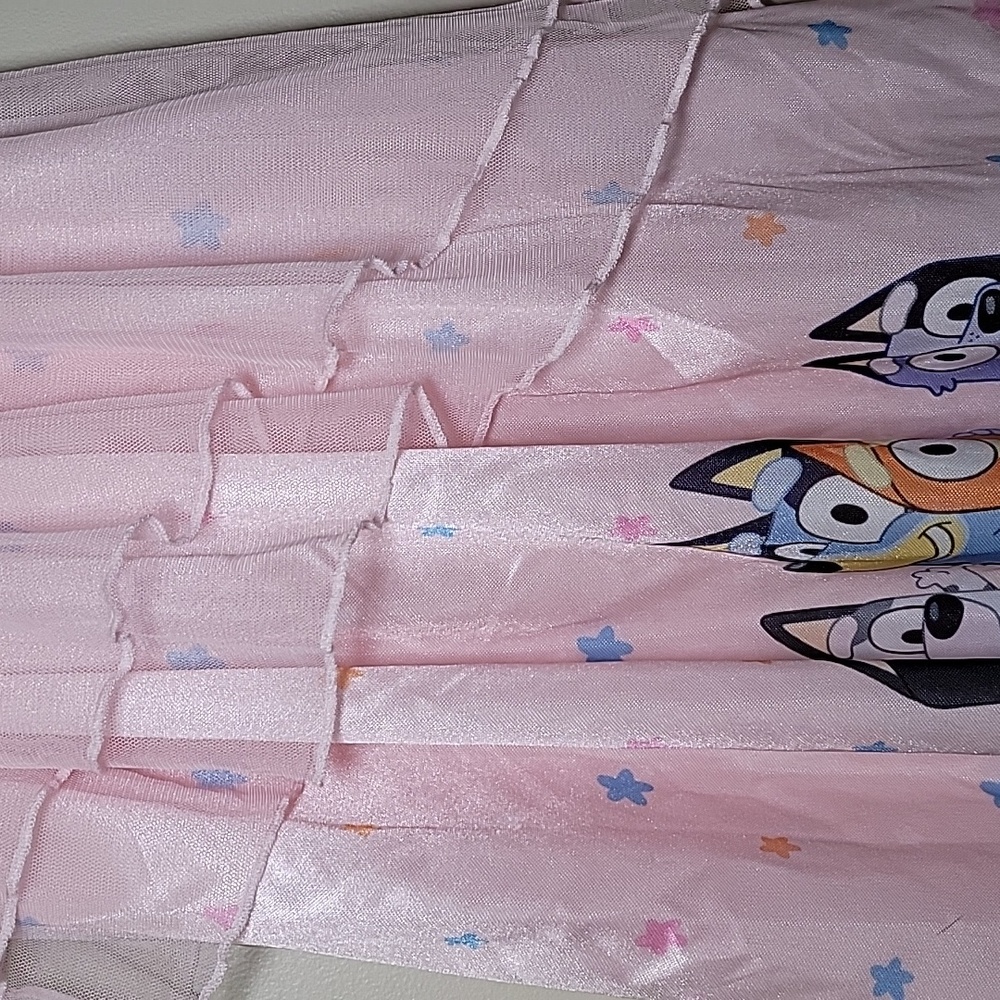 Bluey Nightgown /Pink Silky Dress-Up Pajamas / NWOT Size 5T - Picture 4 of 10